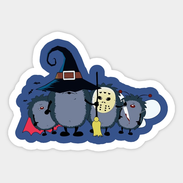 Halloween party crew Sticker by mangulica